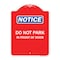 Signmission Designer Series Do Not Park in Front of Door, Red & White Aluminum Sign, 18" x 24", RW-1824-24146 A-DES-RW-1824-24146 - alternate 1